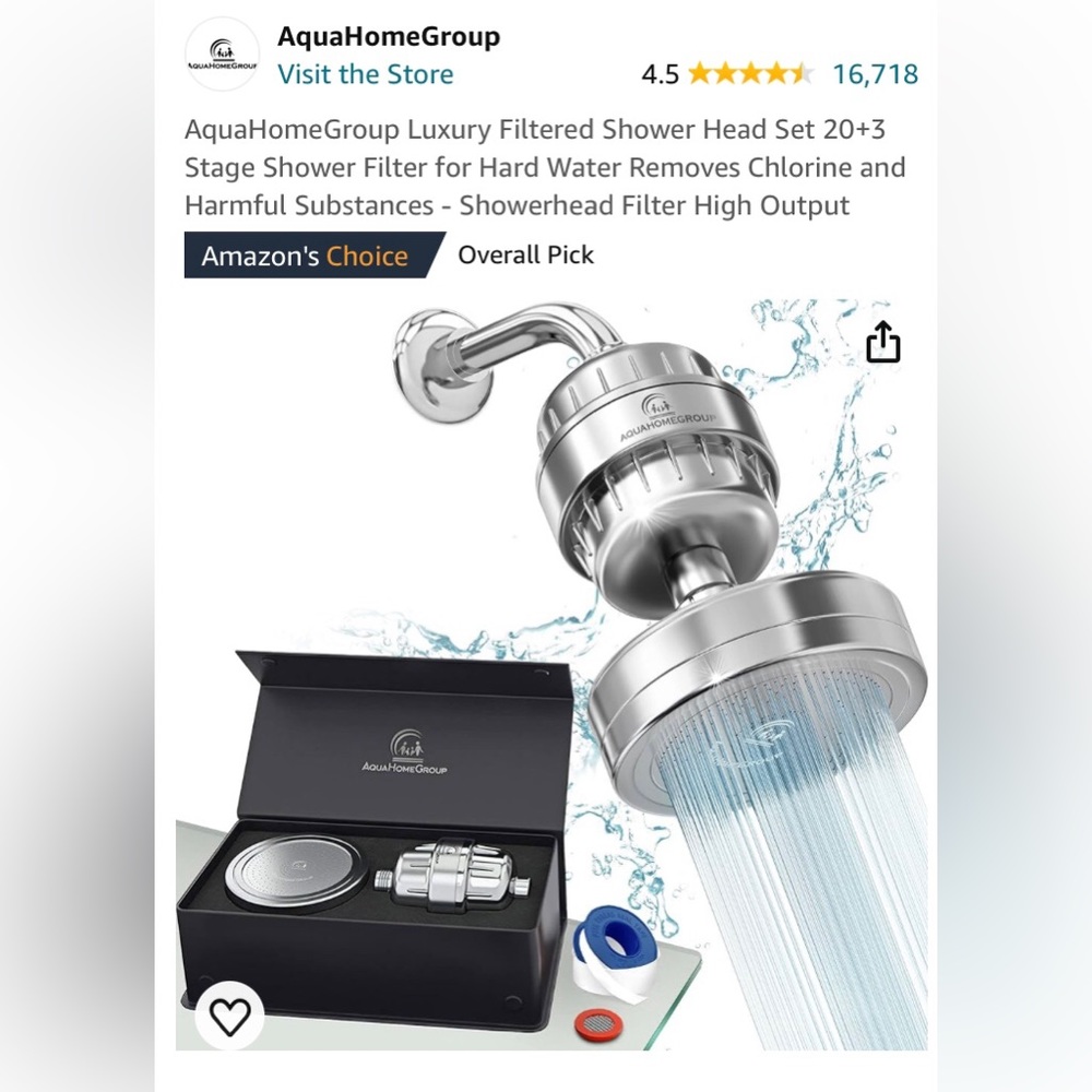 Aquahome Group Luxury Filtered Shower Head NEW